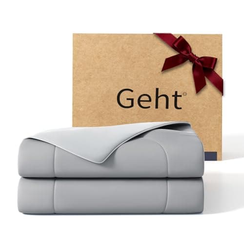 Gehtmnl Cooling Comforter, Cooling Blanket for Hot Sleepers and Night Sweats, Double-Sided Cool Breathable Soft Lightweight Blanket, All Season Bedding Comforter, (Mist Light Grey, Queen(90"x90"))