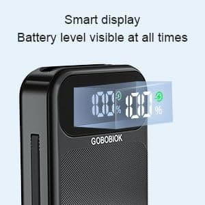GOBOBIOK Power Bank 27000mAh Fast Charging Built-in 2 Cables, 22.5W Portable Charger, Portable USB C Power Bank Battery Pack with LCD Display Powerbank for Smartphones Tablets and More 7