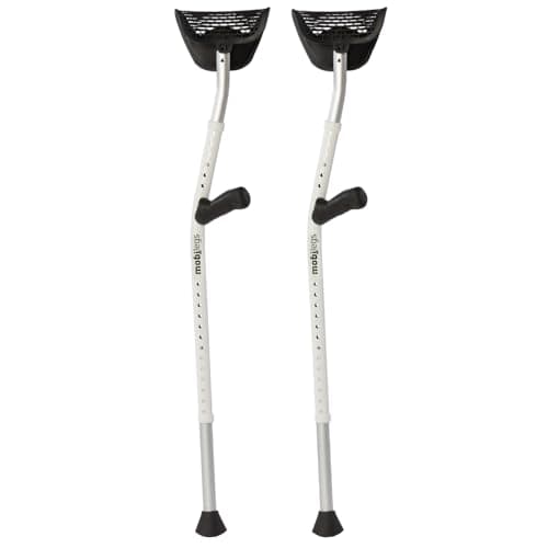 Mobilegs Ultra Crutches for Adults with Ergonomic Handgrips & Plush Saddle - Adjustable Height, Ventilated Saddle, Reduces Pain & Discomfort, Perfect for Post-Surgery & Long Term Disability 7