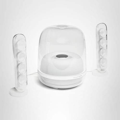 Harman Kardon HK SoundSticks 4-2.1 Bluetooth Speaker System with Deep Bass and Inspiring Industrial Design (White) 12