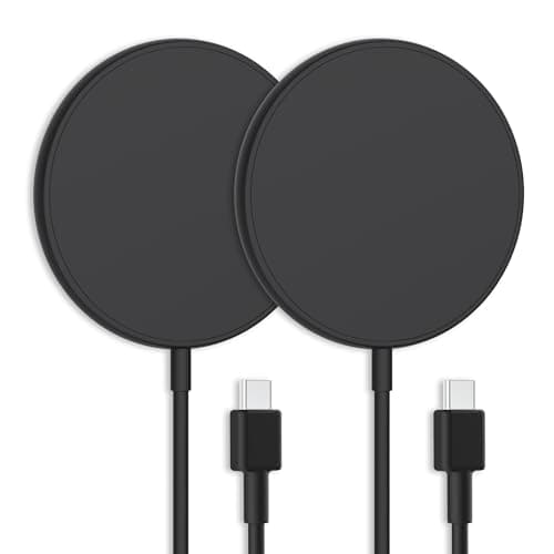 Wireless Charger for iPhone 16 15 Pro Max, 2 Pack 15W Fast Magnetic Wireless Charging Pad Compatible with Magsafe Charger for iPhone 16/16 Plus/16 Pro/15/15 Pro/15 Plus/14/13 Series/AirPods 3/2/Pro