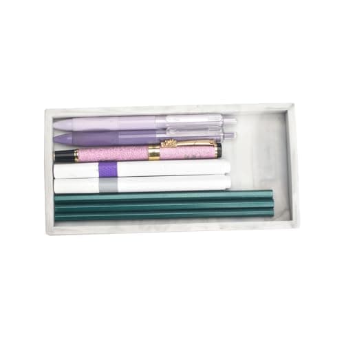 DNC Silicone Bathroom Vanity Tray for Counter, 7.9" Small Kitchen Sink Soap Tray for Dish Holder Dispenser Countertop Toilet Tank Desk Organizer 6