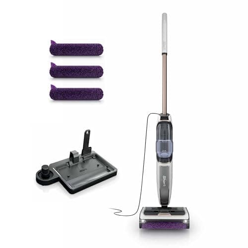 Shark Steam Pickup 3-in-1 Steam Mop Picks Up Debris, Deep Scrubs, & Steam Sanitizes - All At Once, Lightweight Steam Cleaner for Home, Steam Cleaner for Hardwood, Tile & Laminate, White, SD205CCO