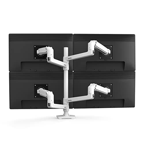 Ergotron – LX Vertical Stacking Dual Monitor Arm, VESA Desk Mount – for 2 Monitors Up to 40 Inches, 7 to 22 lbs Each – Tall Pole, White 9