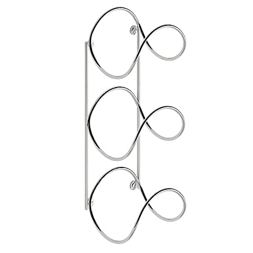 Wallniture Boto Bathroom Towel Rack Wall Mounted Organizer, Bath & Hand Towel Holder, 3 Sectional Bathroom Storage Rack Chrome Round Shape 7