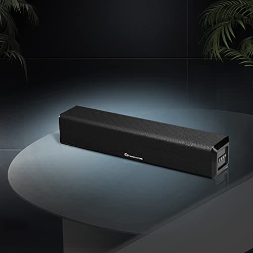 Wohome Small Sound Bars for TV, 50W 16-Inch Ultra Slim Mini Surround Soundbar Speakers System with Wireless Bluetooth 5.0 Optical AUX USB Connection, 5EQs, for 4K & HD TVs (Official Refurbishment) 6
