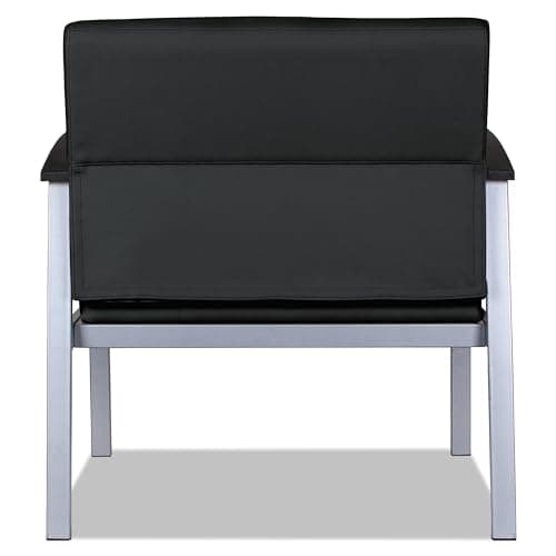 Alera metalounge Series bariatric Guest Chair, 30.51" x 26.96" x 33.46", Black seat, Black Back, Silver Base 6