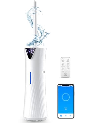 MONISEN Smart Humidifier Large Room for 2000 sq ft, 17L/4.5Gal Humidifiers for Bedroom with Wi-Fi App & Remote Control, Ultrasonic Cool Mist Large Humidifiers for Home with Essential Oil Box, 3 Speed