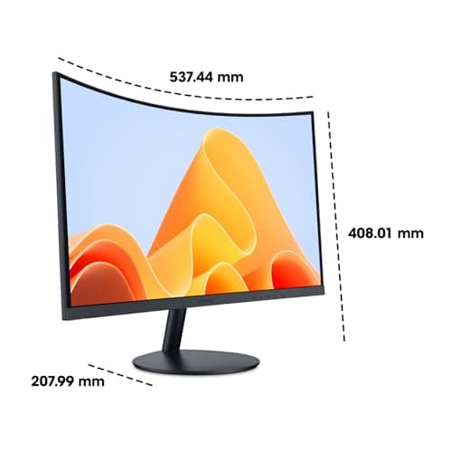 KOORUI 24 inch Curved Monitor, Full HD 1080P Curved Computer Monitor, 100Hz 1500R PC Screen, TÜV Rheinland Certified, HDMI VGA, Tilt Adjustment, LCD Display, Eye Care, Black 24N5CA 7