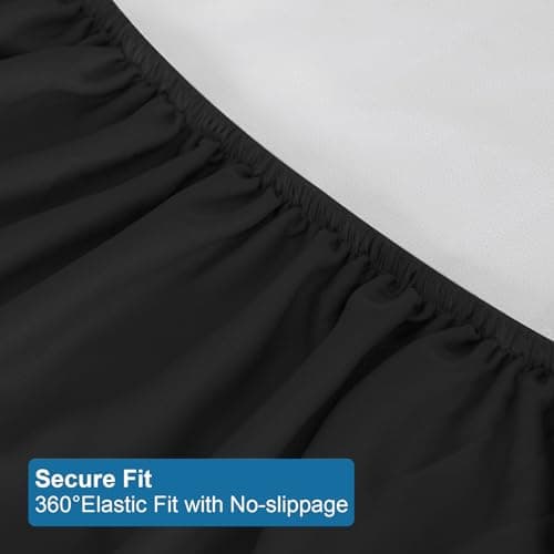 Queen Mattress Protector Waterproof, Queen Size Mattress Pad Cover, Soft & Breathable Fitted Bed Sheet for Bed with Deep Pocket and Elastic Rubber Band Up to 14 Inches, Black 5