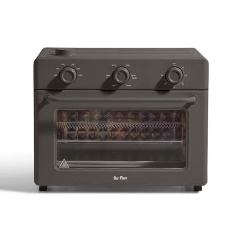 Our Place Large Wonder Oven | 6-in-1 Stainless Steel Air Fryer Toaster Oven Combo with Basket, Rack, Pan & Tray | 3-Rack, 32 QT, Large Capacity - Toast, Roast, Bake, Reheat, Broil & Steam | Char