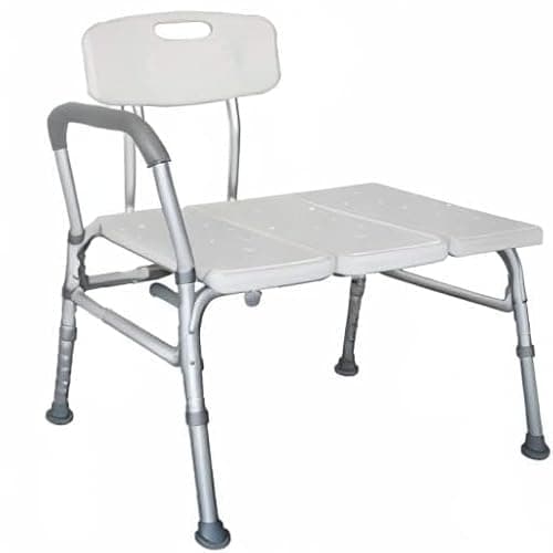 Winado Tub Transfer Bench for Bathtub with Backrest & Padded Armrest, Supports up to 330 lbs Aluminium Alloy Bath Chair Seat, White 8
