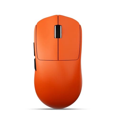 EWEADN X23Pro Wireless Gaming Mouse, 49g Lightweight Mouse, PAW3311 Sensor, 12000 DPI, 2.4G/BT5.0/USB-C Rechargeable Wireless Mouses with 6 Programmable Button, Grip tape, for Laptop/PC/Mac, Orange