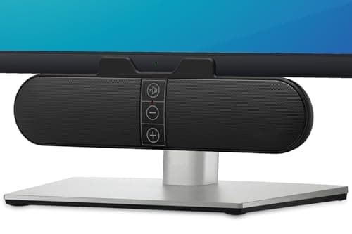Computer Speakers for Desktop PC Monitor, USB Plug-in, Wired, Computer Soundbar for PC, Laptop Speakers with Adaptive-Channel-Switching, Loud Sound, Deep Bass, USB C Adapter, Easy to Clip on Monitor