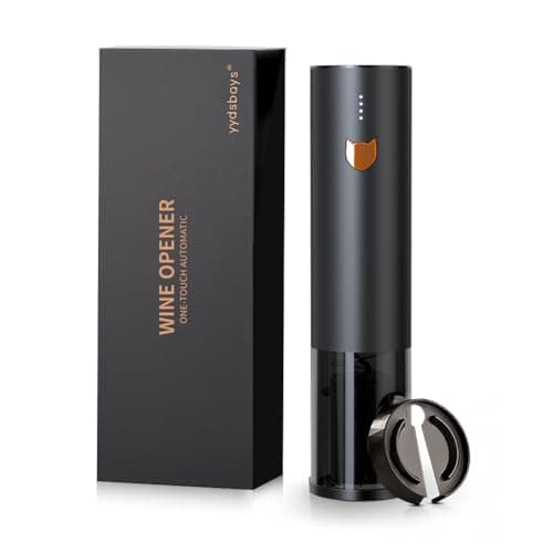 YYDSBAYS Electric Wine Bottle Opener Automatic Corkscrew Professional for Wine Lovers Luxury Gift (Rose Gold, Opener with Foil Cutter, Gift Box, Rechargeable, One-touch)