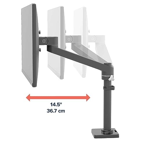 Ergotron – NX Single Monitor Arm, VESA Desk Mount – for Monitors Up to 34 Inches, 0 to 18 lbs – Matte Black 6