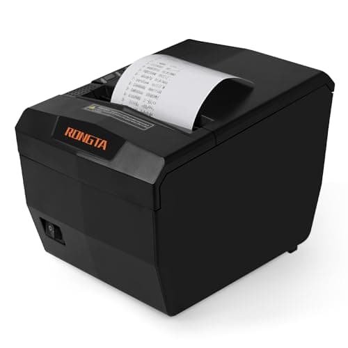 Rongta Thermal Receipt Printer with Auto Cut for Retail & Small Businesses, 80mm POS Printer, High-Speed Kitchen Printer, USB/LAN/Serial, Compatible with Windows/Linux Cups/MacOS/JavaPos/OPOS, RP327
