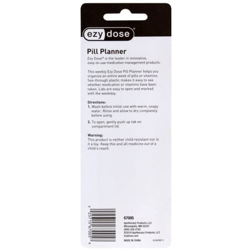 EZY DOSE Weekly (7-Day) Daily Pill Organizer, Vitamin Planner, Medicine Container, Case for Supplements and Fish Oils, Convenient and Easy to Use, Medium Compartments, Travel Friendly, Green, BPA Free 5