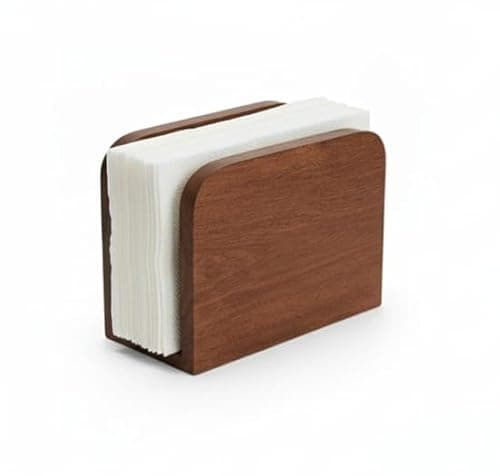 DIVIJLWR Napkin Holder for Table, Wooden Upright Napkin Holders for Kitchen, Standing Napkin Dispenser for Kitchen Dining Room Party Cocktail Outdoor,Framhouse 6