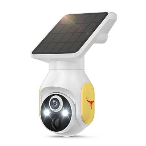 FameVibe 1080p Security Camera Wireless with Solar Panel, Smart AI Human Detection, 2-Way Audio, Color Night Vision, Built-in 4G SIM, Cloud Storage, Indoor/Outdoor Surveillance Bullet Cam (4G)