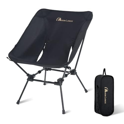 MOON LENCE Portable Camping Chair Plus, Larger & Roomier, Compact and Lightweight Still, Folding Chair for Backpacking & Hiking, 330Lbs Capacity