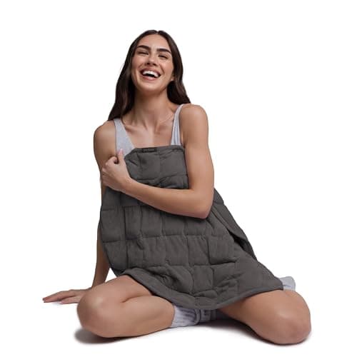 nodpod Body 6.5lb Patented Compact Weighted Blanket I Perfect for Relaxation, Sleeping & Travel l I Glass Bead Filled, Machine Washable (29" x 24") - Elephant Gray