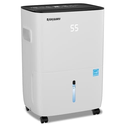 SAHAUHY 80 Pints ENERGY STAR Dehumidifier for Home Bedroom Garage Basement Stockroom and Large Room Spaces up to 5,200 Sq. Ft with Drain Hose and Water Tank