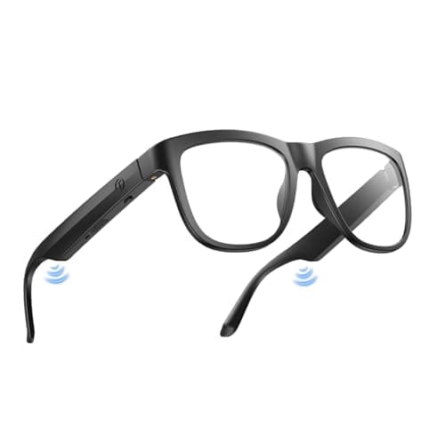 Bluetooth Smart Glasses,Blue Light Blocking Glasses for Men and Women ,Built-in Mic & Speakers,Smart Wireless Headphone Glasses for Office/Work Blue Light Filtering, Voice Control,Unisex