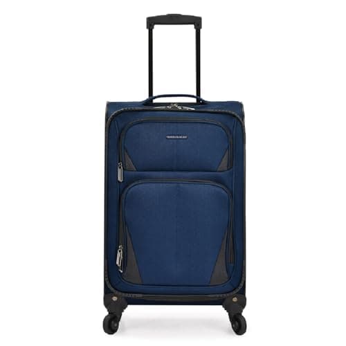 U.S. Traveler Aviron Bay Expandable Softside Luggage With Spinner Wheels, Navy, Carry-on 23-Inch