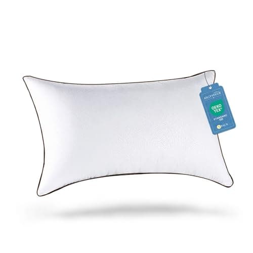 JOLLYVOGUE Standard Pillows Set for Sleeping, Cooling and Supportive Pillows Full Size for Side and Back Sleepers, Down Alternative Hotel Collection Sleeping Pillow