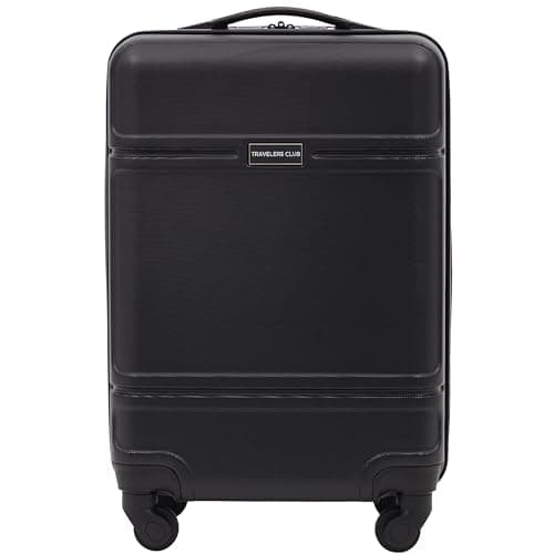 Travelers Club Skyline Spinner Luggage, Black, 20-Inch Carry-On