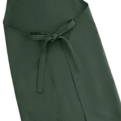 LOYGLIF Apron for Men Women with Adjustable Straps and Large Pockets, Canvas Cotton Cooking Kitchen Chef Bib Aprons Waterproof Green 5