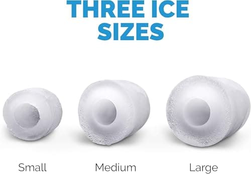 NewAir 50 lb. Countertop Ice Maker | Portable Bullet Ice Machine | 12 Cubes in 7 Minutes, 3 Ice Sizes | Stainless Steel, Self-Cleaning, BPA-Free 5