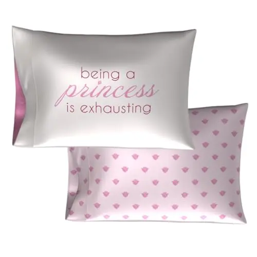 Disney Princess Sleeping Beauty Silky Satin Standard 2 Pack Pillowcase Cover Set 20x30 for Hair and Skin, (Officially Licensed Product) by Franco Collectibles