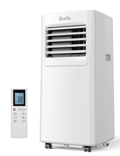 Grelife Portable Air Conditioners,8000BTU 4-in-1 AC Unit with Fan&Dehumidifier,Powerful Cooling up to 350 sq.ft,Portable AC with Smart/Sleep Mode,LED Display,Remote Control,48dB Quiet,24H Timer