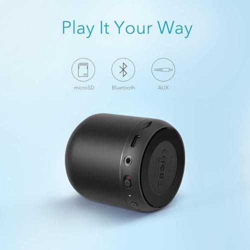 Soundcore Anker Mini, Super-Portable Bluetooth Speaker with FM Radio, 15-Hour Playtime, 66 ft Bluetooth Range, Enhanced Bass, Noise-Cancelling Microphone for Leisure and Work Use 5