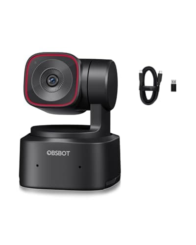 OBSBOT Tiny 2 Lite AI-Powered 4K UHD PTZ Webcam,1/2" CMOS 4X Digital Zoom, AI Auto Tracking, Auto Zoom, Gesture Control 2.0, Beauty Mode,Preset Modes,LiveStream for Game/Meeting/Online Educate