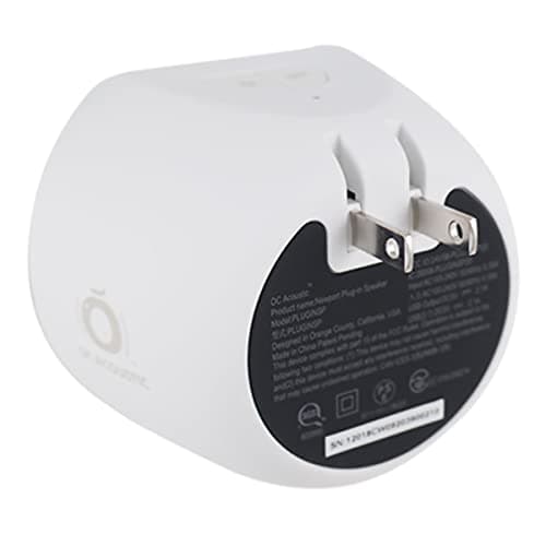 OC Acoustic Newport Plug-in Outlet Speaker with Bluetooth 5.1 and Built-in USB Type-A Charging Port (Light Gray/White) 9