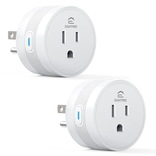 EIGHTREE Smart Plug 2025 Upgrade to 15A, Bluetooth & Wi-Fi Outlet Plug Dual Connection, Voice Control, Remote Control Outlet Timer Indoor, Smart Plugs That Work with Alexa & Google, 2.4GHz Wi-Fi Only