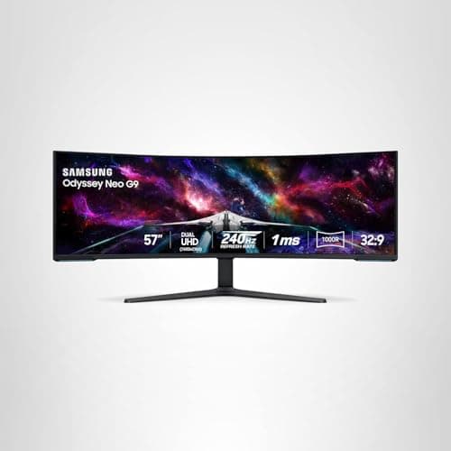 Samsung 57" Odyssey Neo G9 (G95NC) Series Dual 4K UHD 1000R Curved Gaming Monitor, 240Hz, 1ms with DisplayPort 2.1, Quantum Mini-LED, DisplayHDR 1000, AMD FreeSync Premium Pro, LS57CG952NNXZA 28