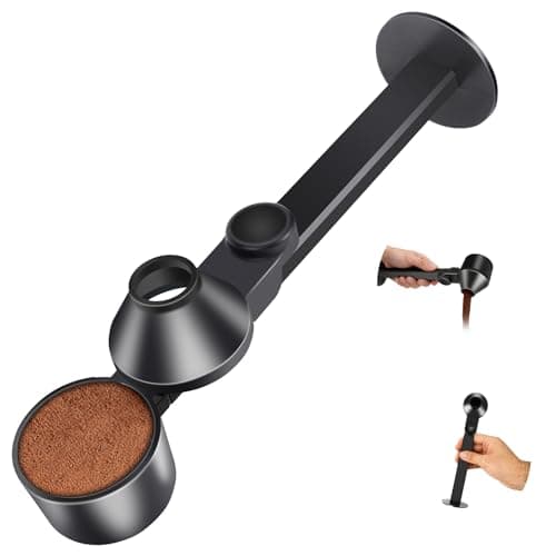 Coffee Scoop 2Tbsp & 51mm Espresso Tamper - BPA-Free PCTG Scoop Funnel, Fits K-Cups, Precise Measuring for Coffee/Protein/Powder/Hot Cocoa & Formula Dispensers (Black 1Pack)