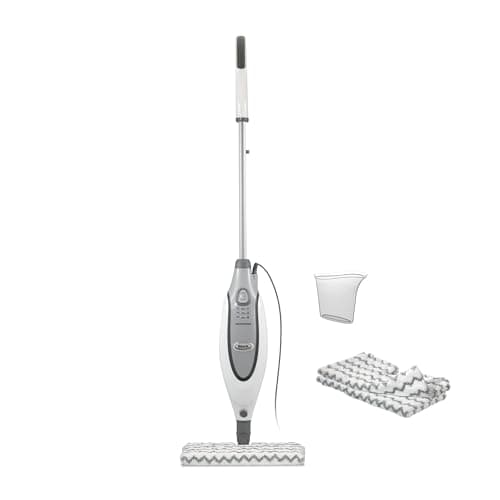 Shark® Professional Steam Pocket® Mop with Swivel Steering, 2 Washable Double-sided Pads, Steam Sanitization, Lightweight, Steam Cleaner for Sealed Hard Floors, Marble, Stone & Laminate, Grey, S3601