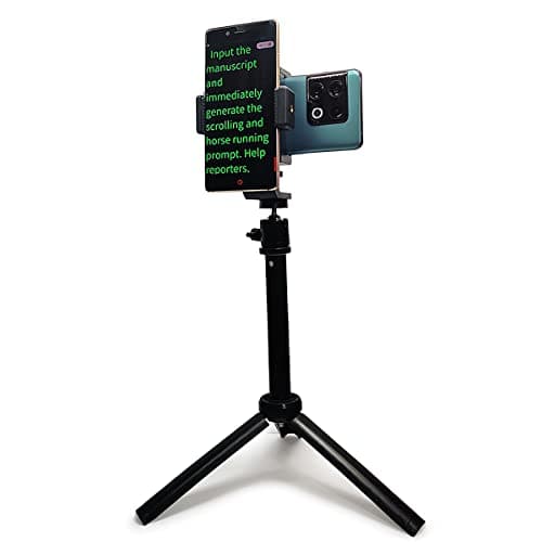 Teleprompter iPhone & Android, Double Phone Holder for Video Recording, Neewer Teleprompter Kit, The Collapsing Design Allows for Easy Storage and Transport 20" Desk Version Strengthened