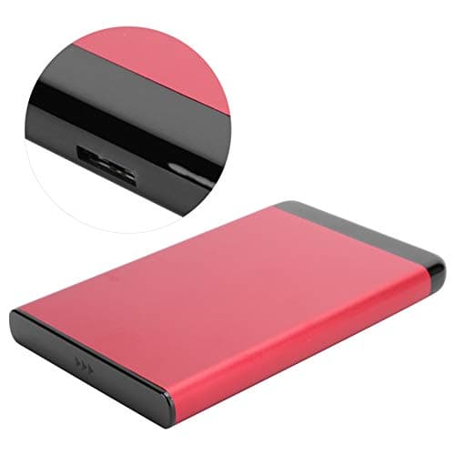 Qiilu External Hard Drive 4Tb 2Tb External Hard Drive Aluminum Alloy Mobile Hard Disk Box Usb3.0 Portable 2.5In Ssd Sata Aluminum Alloy Enclosure 8Tb (Red)(Not The Hard Drive) 8