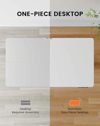 ErGear Whole Piece Standing Desk with 48x30 inch Desktop, Adjustable Stand Up Desk for Home Office, Electric Computer Desk Workstation with Cable Management Tray, White, EGESD65W 5