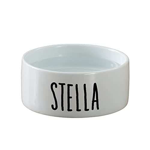 Personalization Universe Good Dog Personalized Pet Bowl - Small, Heavy Duty Ceramic, Cat or Dog, 6" Diameter Holds 24 Fluid Ounces