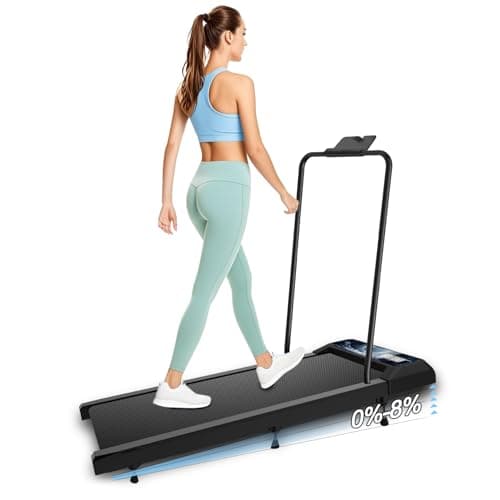 Upreign 2 in 1 Treadmill, Portable Treadmills for Home & Office, 2.5HP Low Noise Treadmill with Handle, Remote Control, Compact Design