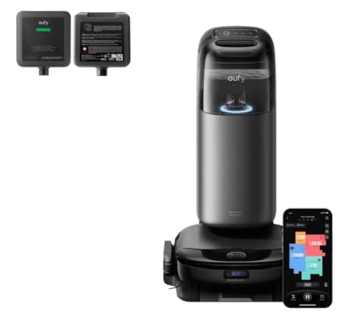 eufy Robot Vacuum Omni S1 Pro with All-in-One Station, HydroJet System with Roller Mop, Robot Vacuum and Mop Combo, Incredible Suction + Official Hard Floor Cleaner, Safe and Gentle for Hand