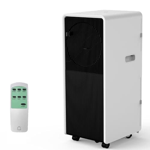 GarveeTech 14,000 BTU Drainage-free Portable Air Conditioner for Indoor Rooms, 3 in-1 AC Unit for Bedroom 225-300 Sq.Ft, Dehumidifier, Fan, Sleep Mode, 24 Timer, Remote Control, Window Kits, Black