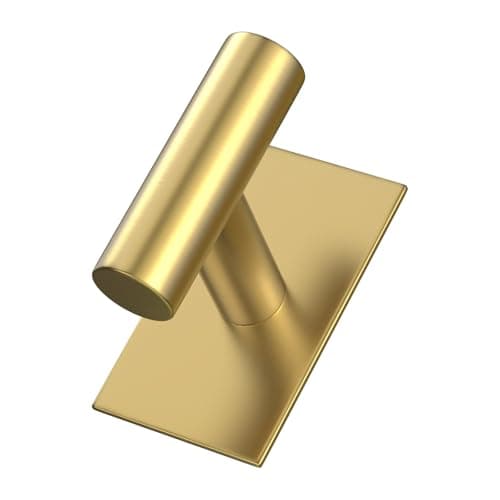 VAEHOLD Wall Towel Hooks, Heavy Duty Sticky Holder Waterproof Towel Hooks for Hanging Coat, Clothes, Closet Hook Wall Mount for Kitchen (Gold, 2 Pack) 5